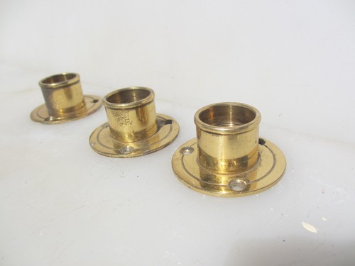 Vintage brass rail brackets - brass,