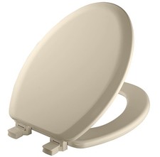 Mayfair Cameron Bone Toilet Seat, Non Slip Heavy Duty Wood, Easy Clean,