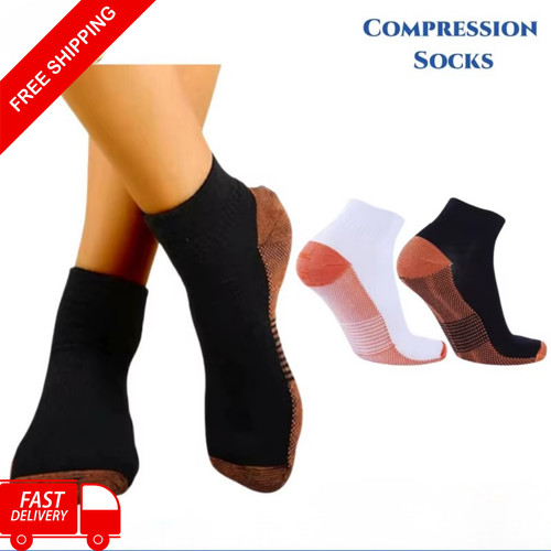 Copper compression ankle socks - copper,