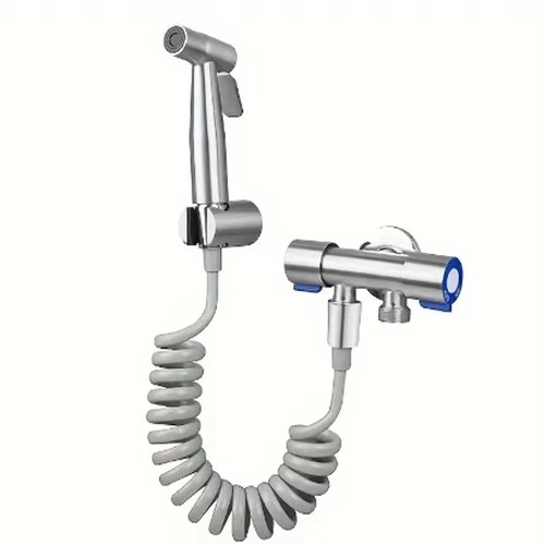 Handheld steel shattaf toilet - steel,