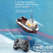Remote Control Boat 2.4GHZ 1:32 Waterproof Mini Tugboat With Lights Recha BS