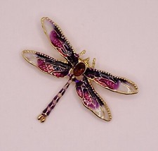 Pink Purple Enamel Rhinestone