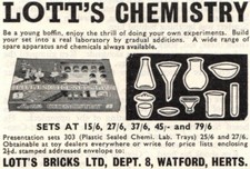 Vintage Lott's Chemistry Sets Advert - Original 1964