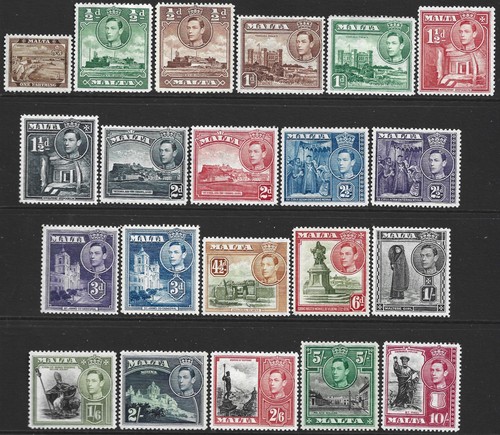 Malta 1938 kgvi basic - 1938-43,