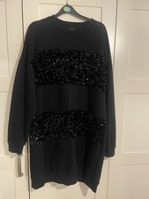 Ladies Black Sequin Jumper