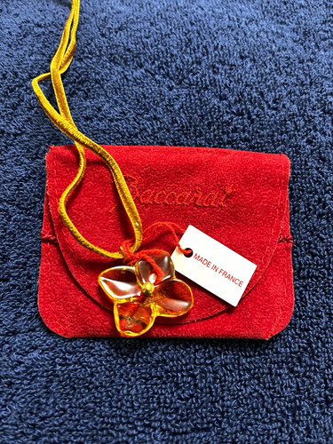 Baccarat glass flower - glass, pendant