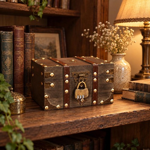 Wooden pirate chest small - wooden,
