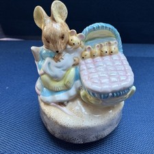 Collectable Vintage Schmid Beatrix Potter Mrs. Rabbit Music Box