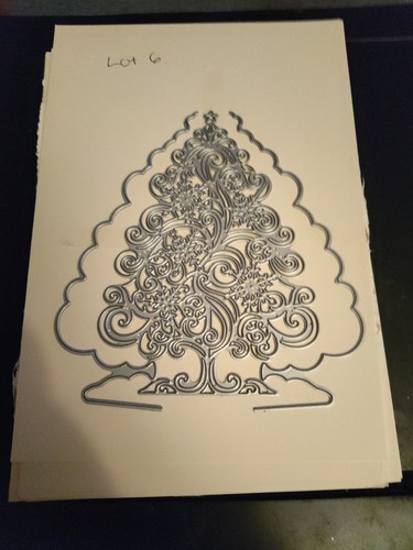 Snowflake christmas tree die - tree,