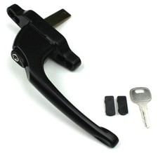 Cadenza Aluminium Window Handle Tongue (spade) Driven Black Right Hand  