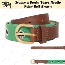 Stussy x Denim Tears Needle Point Belt Brown New