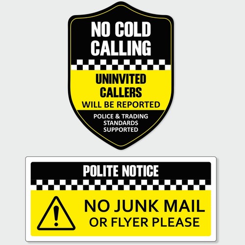 Cold calling sticker - x,