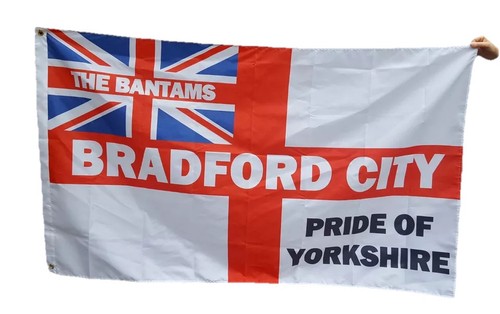 Bradford city flag 5ft 3ft - by,
