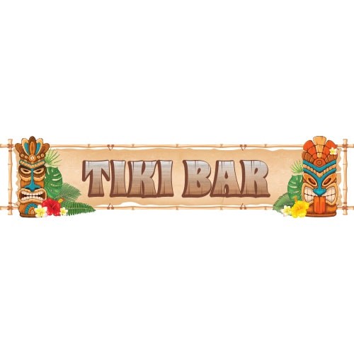 Tiki bar masks pvc - bar, sign