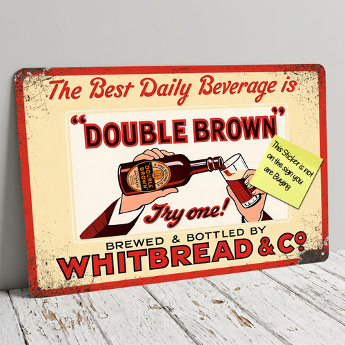 Whitbread brewery metal - metal, sign