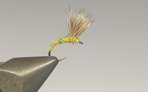 Dry fly olive deer hrair - dry,