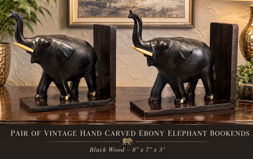 Pair vintage hand carved - hand, ebony