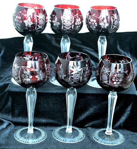 Vintage ruby red - red, clear
