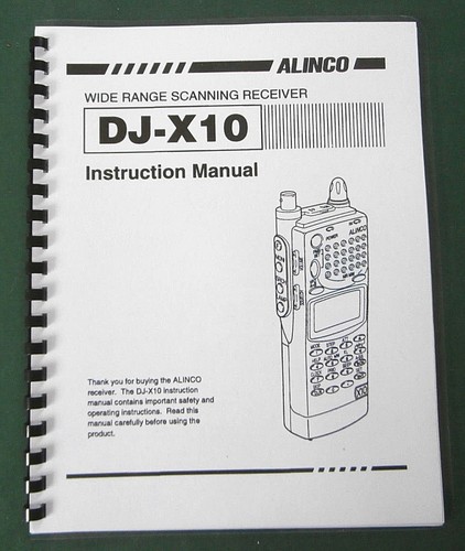 Alinco x10 instruction - alinco, dj-x10