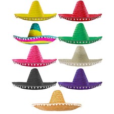 24 X MEXICAN SOMBRERO HAT WILD WESTERN BANDIT FANCY DRESS EVENT MULTI PACK