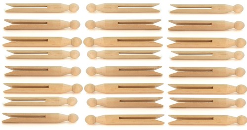 Wooden dolly pegs - 24,