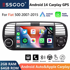64G 7" Apple Carplay For Fiat 500 2007-2015 Android 14 Car Stereo Radio GPS WIFI