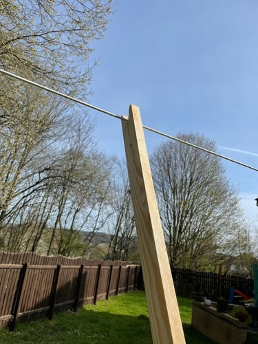 Wooden extendable washing line - extendable,