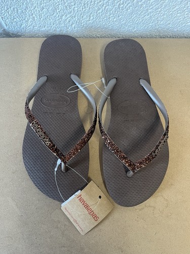 Havaianas womens brown - womens, glitter