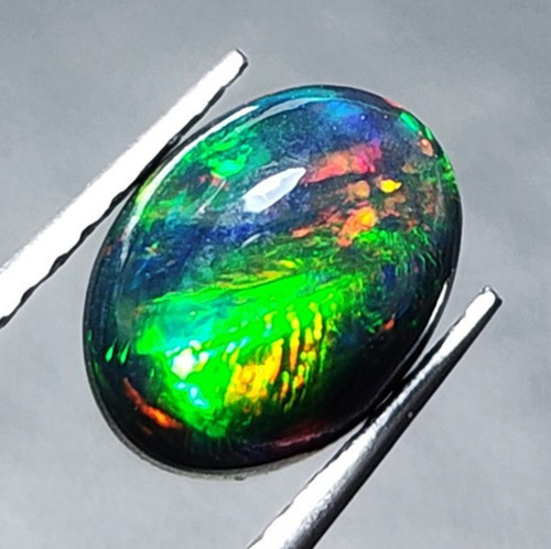 Ethiopian black opal - opal, natural