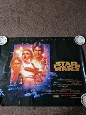 Star Wars A New Hope 1997 UK Quad Poster. Rolled. Double Sided. Low Price!