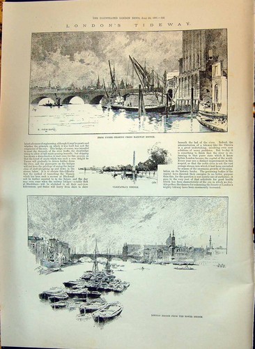 Old 1897 london charing - 1897, cross