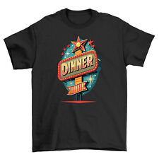 Retro_43 Diner Sign t-shirt - Fuel Up with Nostalgia! Funny Retro Style, Unisex