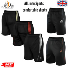 Mens Football Shorts Jogging Running Gym Sports Breathable Fitness Size XS - 2XL