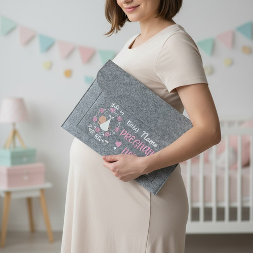 Pregnancy notes grey folder - notes,