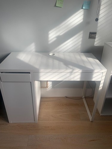 Ikea micke white desk with - ikea, 2x