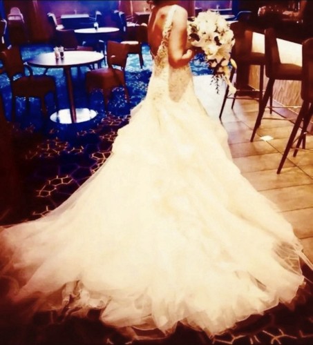Mori lee white lace mermaid - lace,