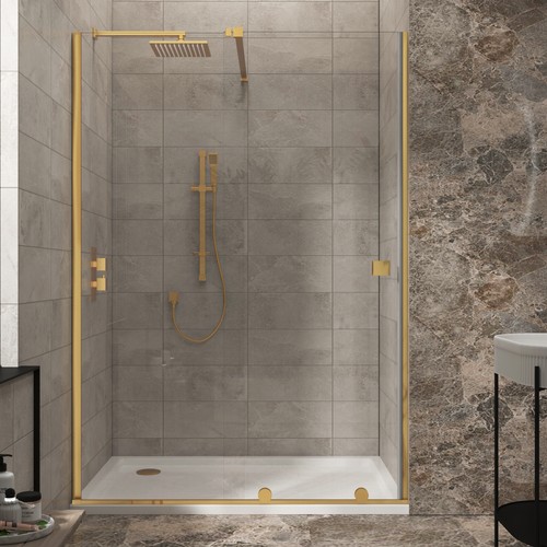 Brass walk wetroom recessed - brass,