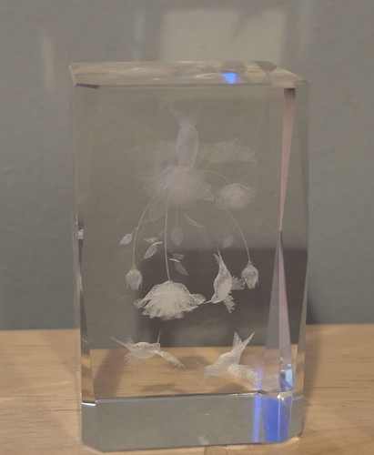 Laser etched crystal - 3d,