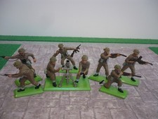 BRITAINS DEETAIL WW2 FULL SET 6 BRITISH SOLDIERS & MORTAR