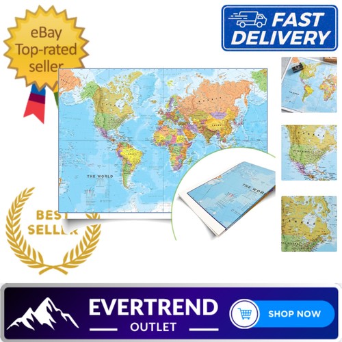 Political world map silk - in,