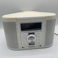 Pure Chronos iDock Series II DAB/FM Radio Alarm Clock - White Tested & Working