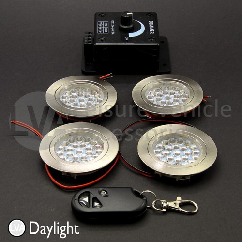Nickel 12v led daylight spot - nickel,