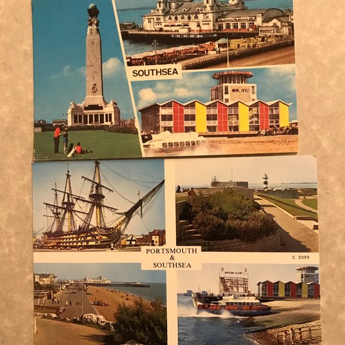 Ferry boats southsea postcard - southsea,