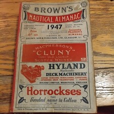 Brown's Nautical Almanac Daily Tide Tables for 1947