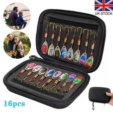 16 x Spinner Lure Set + Case -