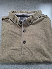Mens Khaki green Polo Shirt top by Dissident size S