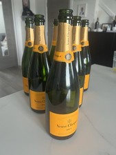 6x Empty Veuve Clicquot