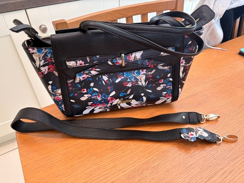 Guess black floral handbag - guess,