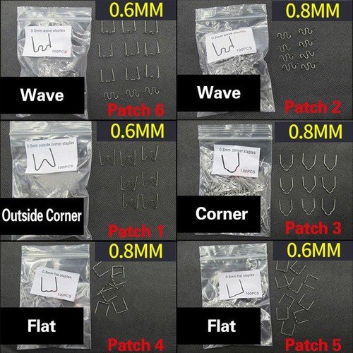 100pcs 8mm hot stapler - 0.6/0.8mm,