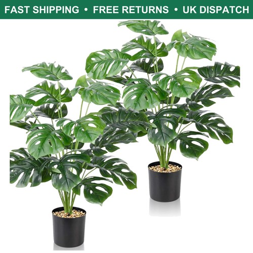 Set tall faux palm trees - palm,